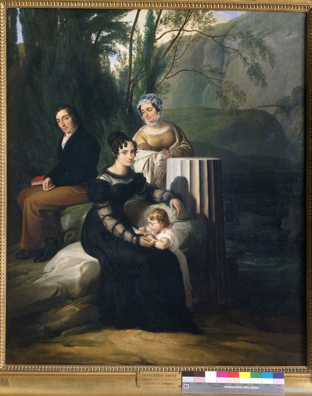 Portrait of the Borri Stampa family by Francesco Hayez