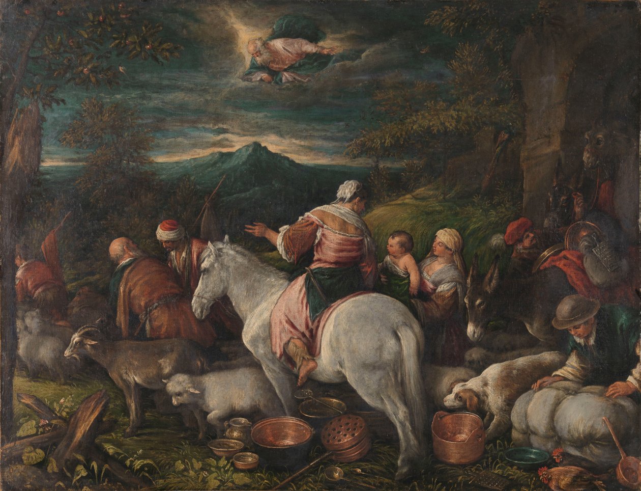 Abraham Leaves Haran by Francesco II Bassano (attributed to)