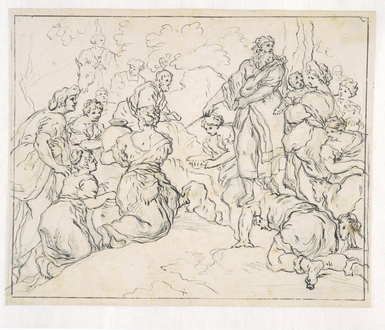 Moses Striking the Rock by Francesco La Marra