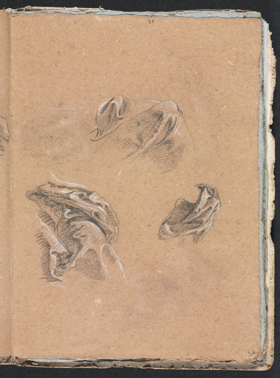Verona Sketchbook: Drapery Studies Page 69, 1760 by Francesco Lorenzi