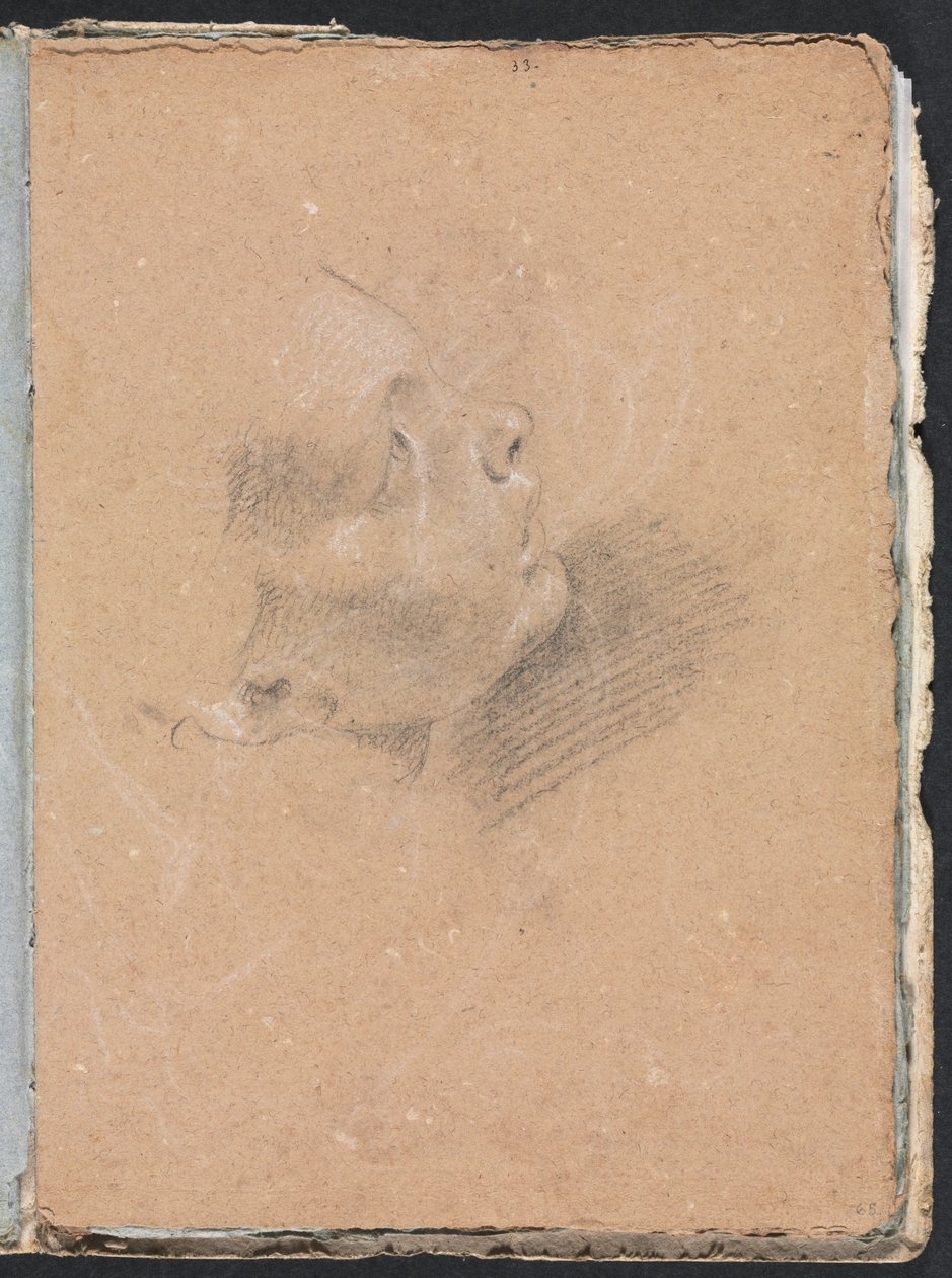 Verona Sketchbook: Female Profile Page 65, 1760 by Francesco Lorenzi
