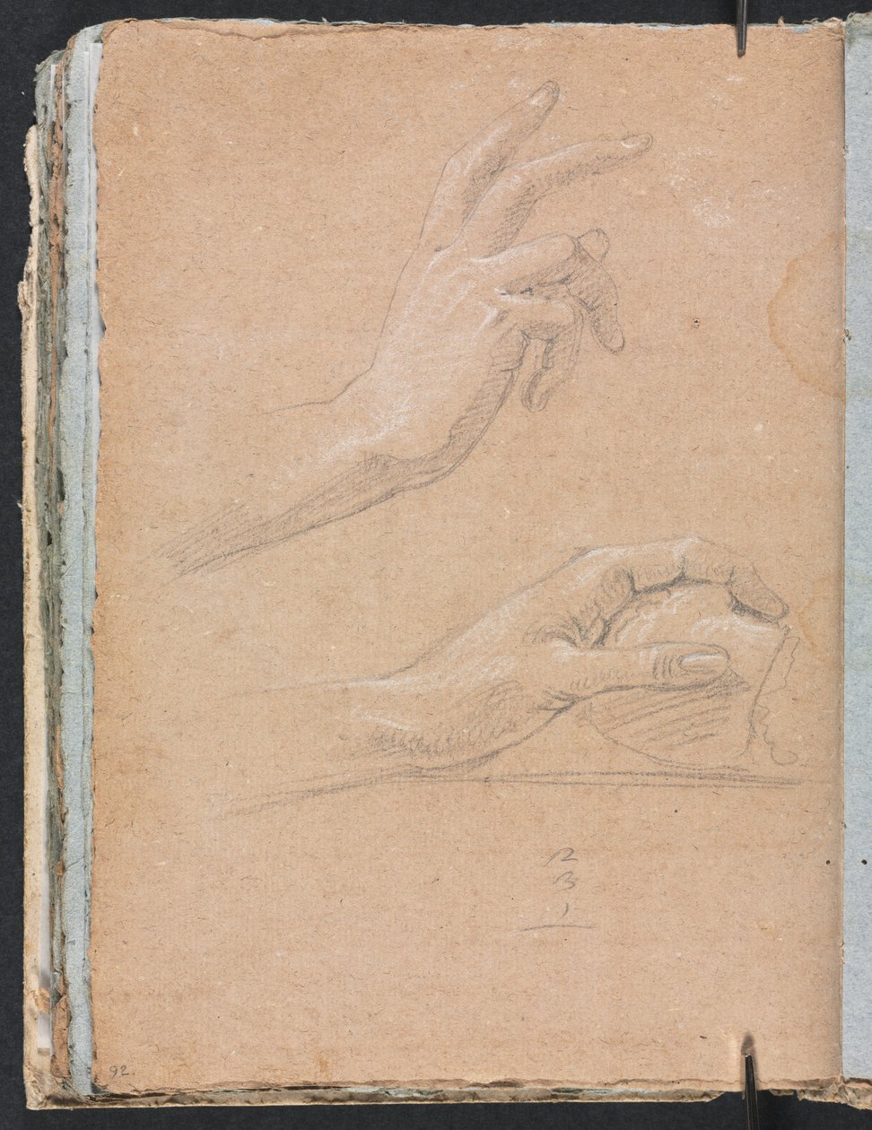 Verona Sketchbook: Hands page 92, 1760 by Francesco Lorenzi