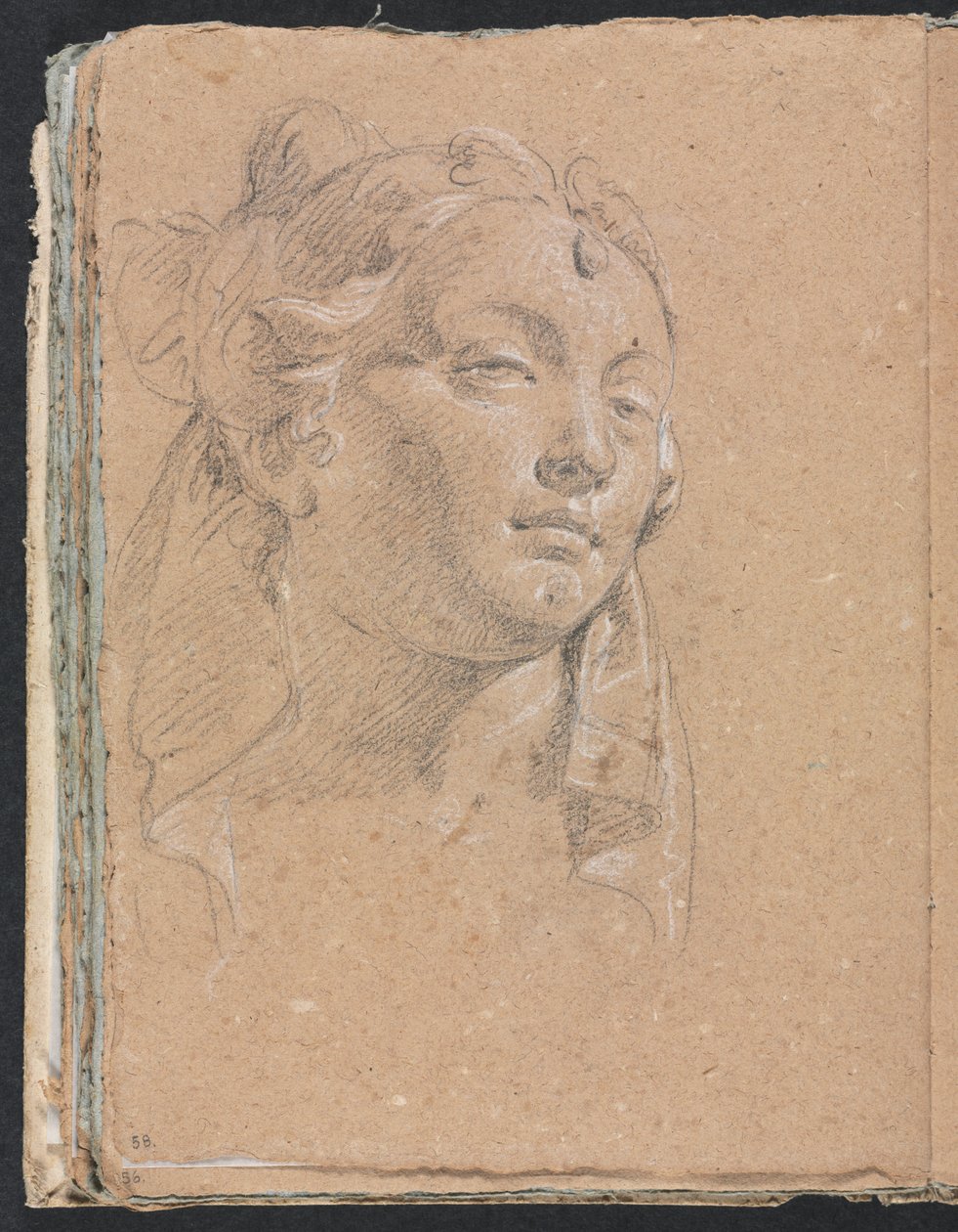 Verona Sketchbook: Head of a woman (detail) by Francesco Lorenzi