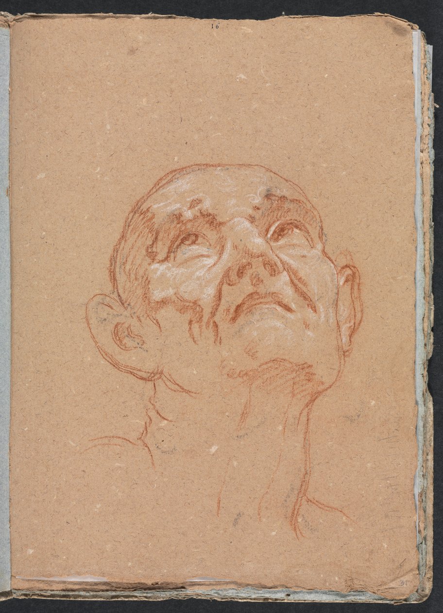 Verona Sketchbook: Male head (page 31) by Francesco Lorenzi
