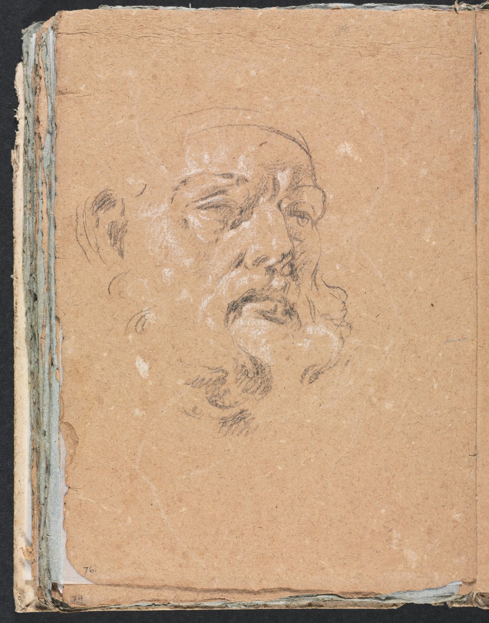 Verona Sketchbook: Male head (page 76) by Francesco Lorenzi
