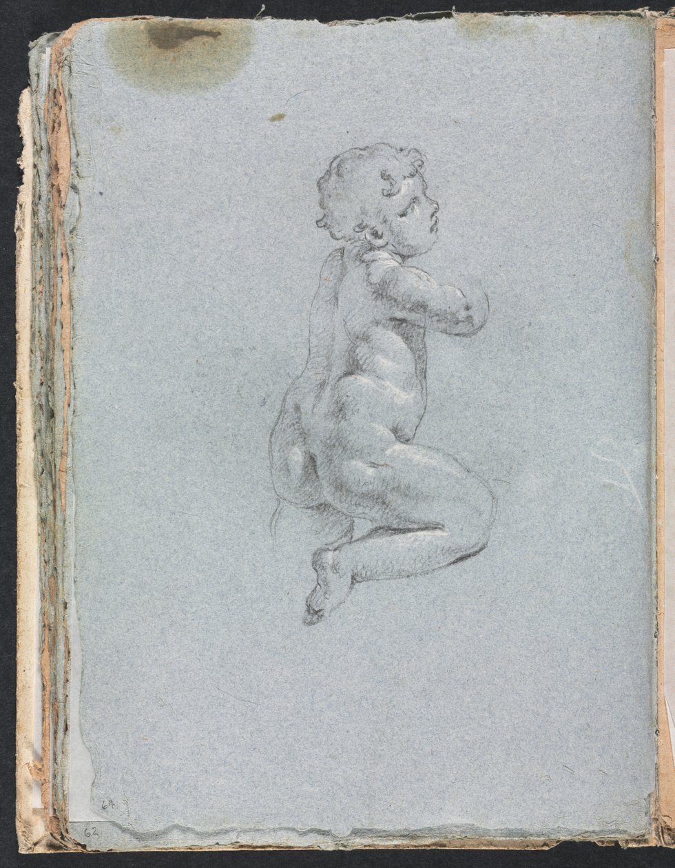 Verona Sketchbook: Putto in profile (page 64) by Francesco Lorenzi