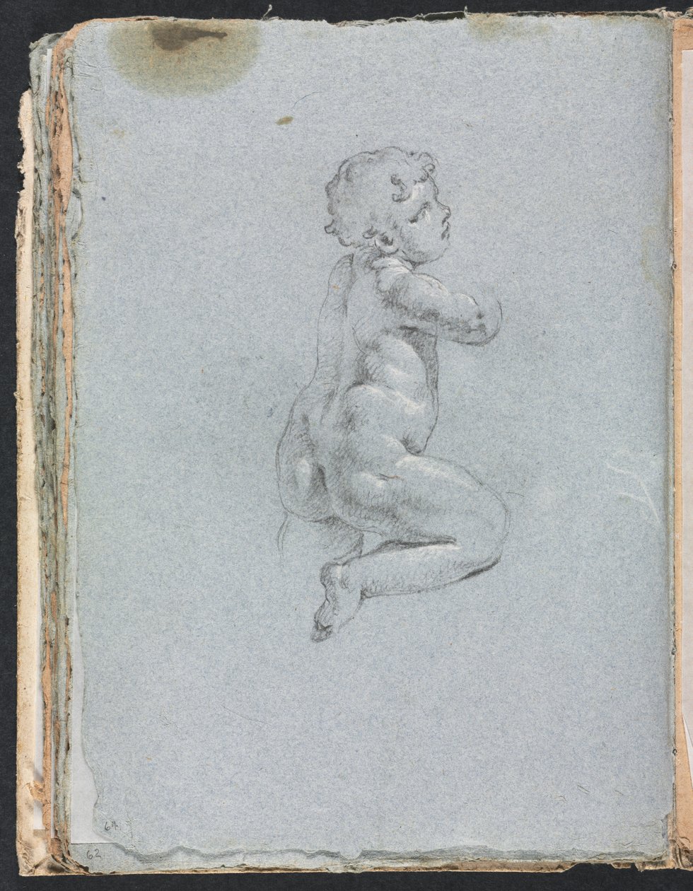 Verona Sketchbook: Putto in Profile, Page 64, 1760 by Francesco Lorenzi