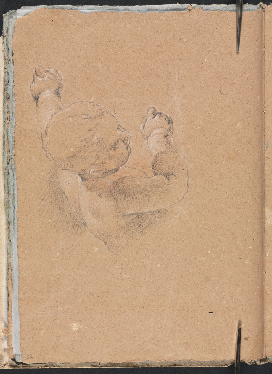 Verona Sketchbook: Putto page 22, 1760 by Francesco Lorenzi