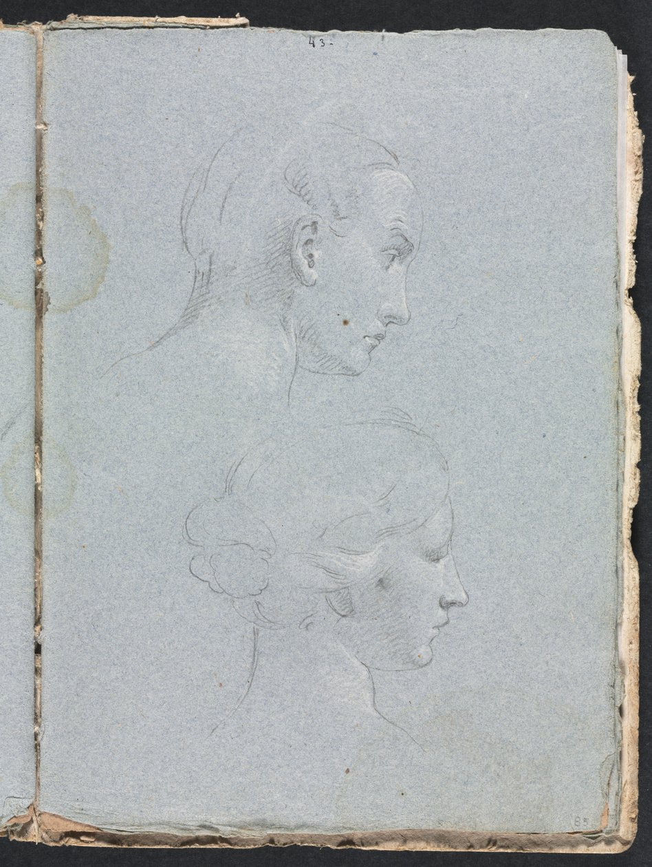 Verona Sketchbook: Two Heads Page 85 by Francesco Lorenzi