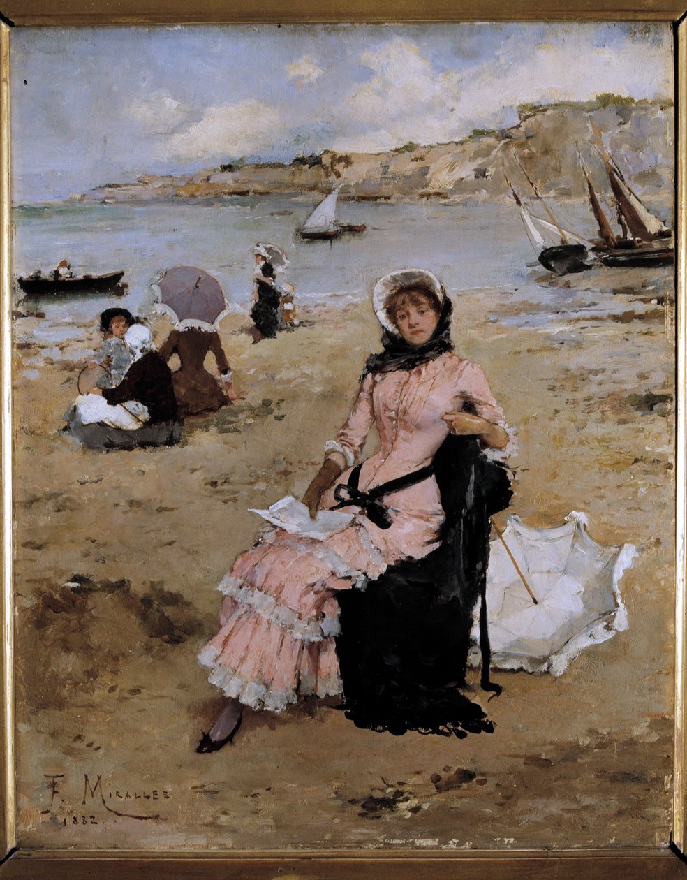 On the Beach by Francesco Miralles Galaup
