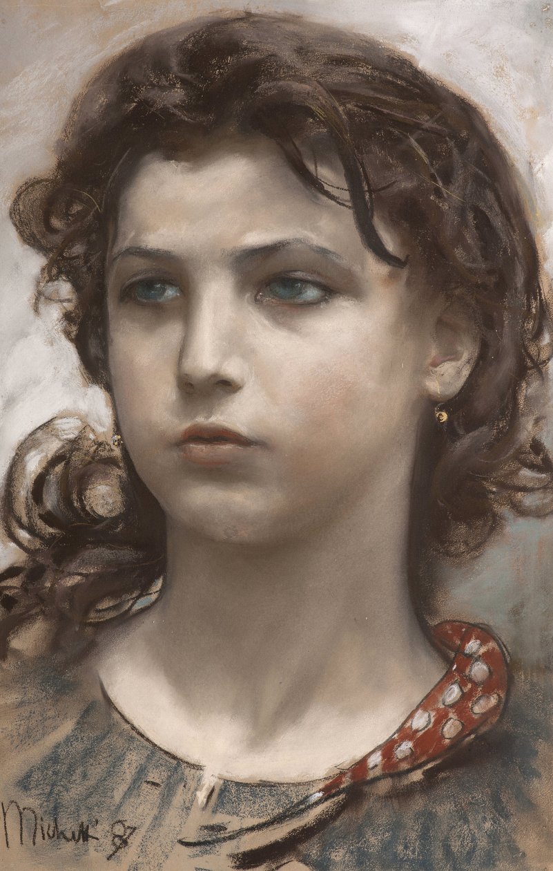 Portrait of Young Peasant by Francesco Paolo Michetti