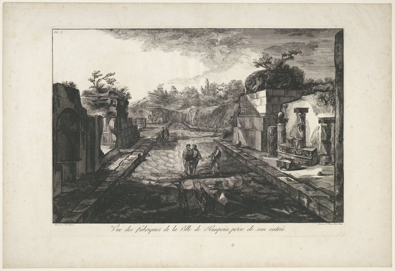 View of Ruins in Pompeii by Francesco Piranesi