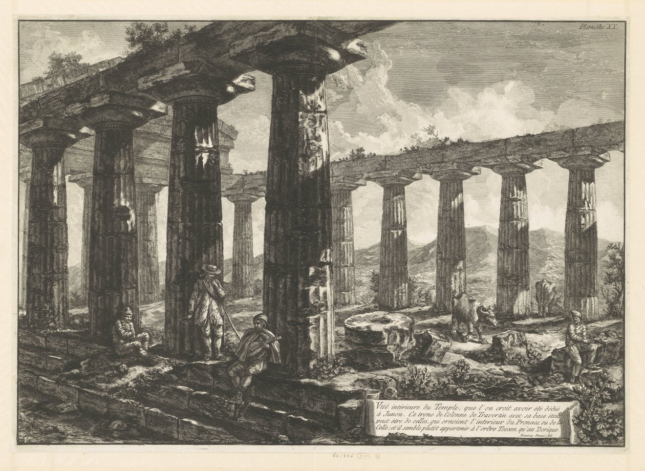 Temple of Juno in Paestum by Francesco Piranesi