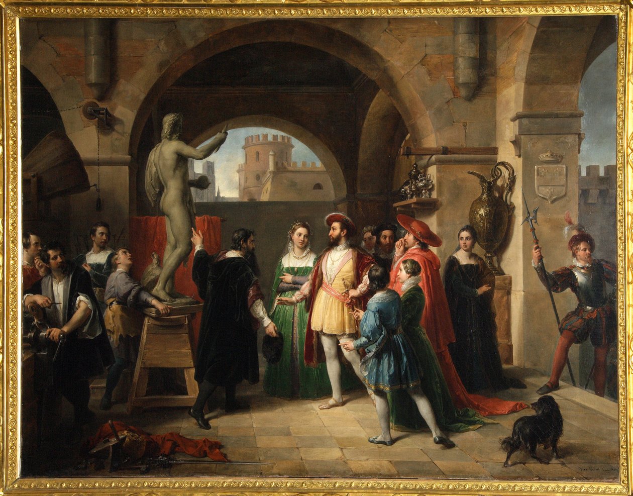 Francis I in the Studio of Benvenuto Cellini by Francesco Podesti