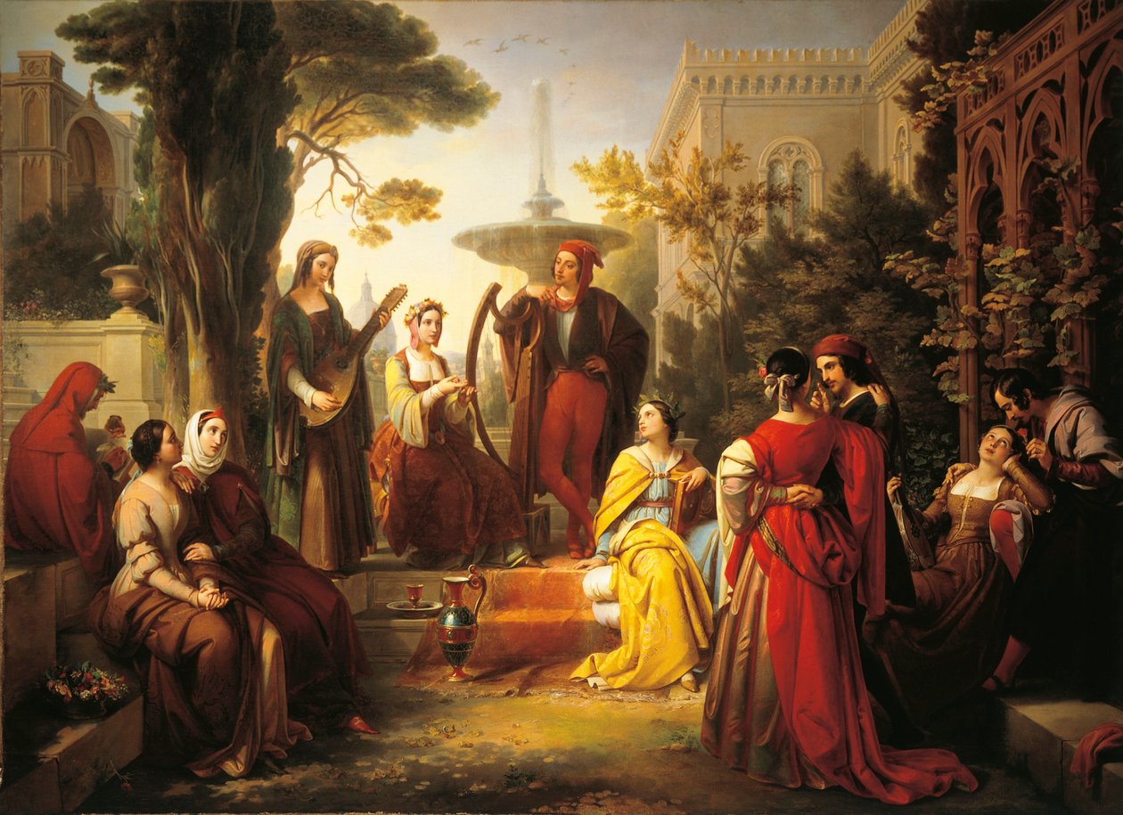 Storytellers of Decameron by Francesco Podesti