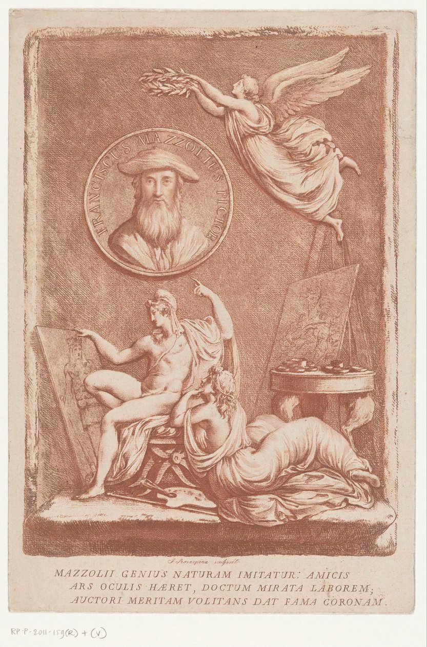 Allegory of the Artist Francesco Mazzoli, Known as Parmigianino by Francesco Rosaspina