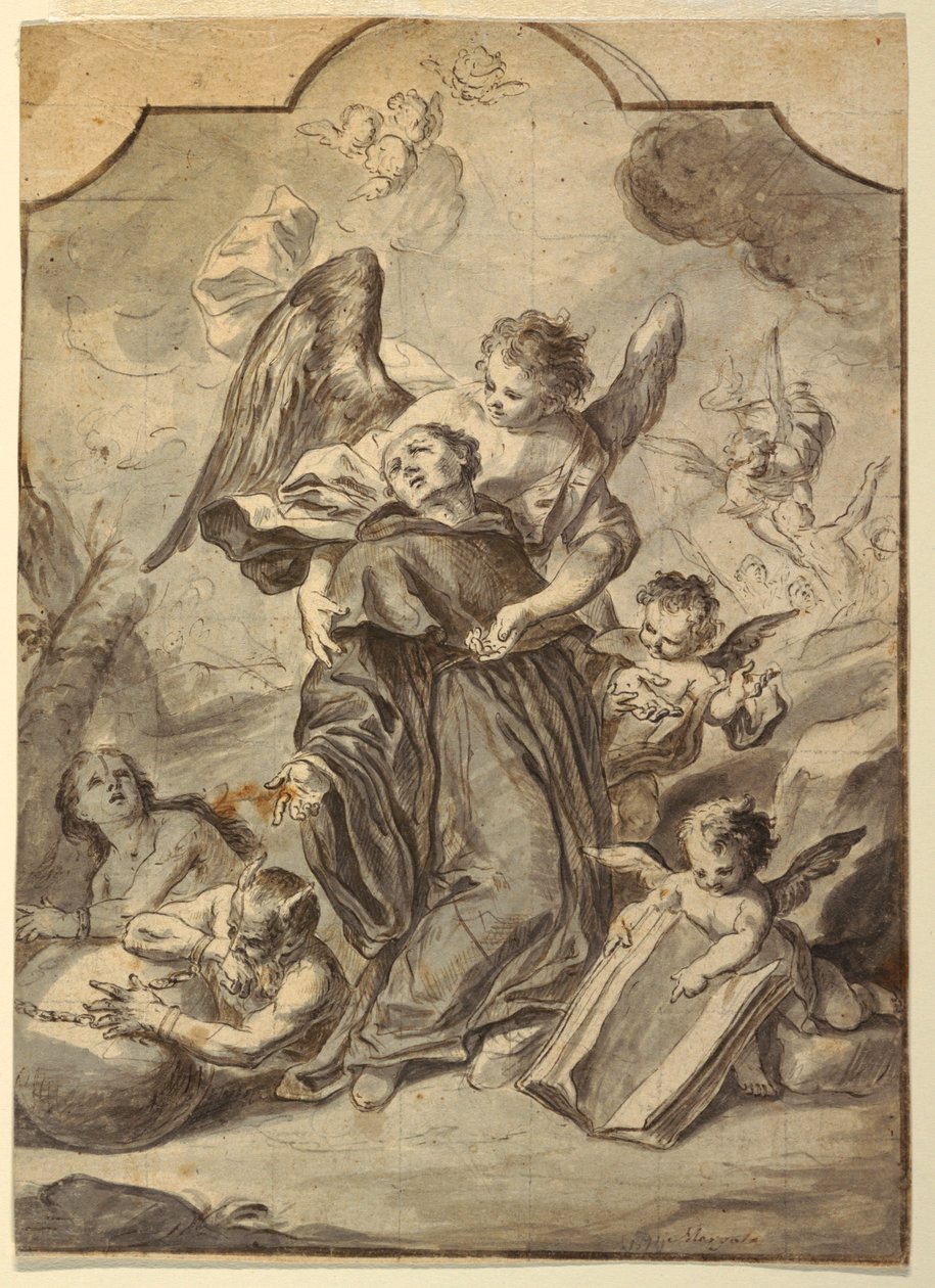 Vision of Sainted Benedictine Monk, 1776 by Francesco Saverio Mergolo