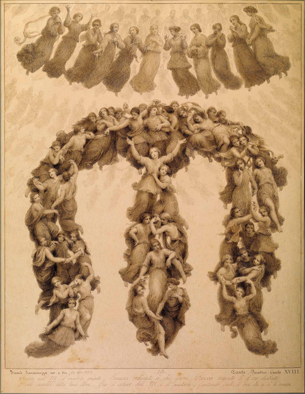 Illustration to the Divine Comedy by Dante Alighieri Paradiso Canto XVIII by Francesco Scaramuzza
