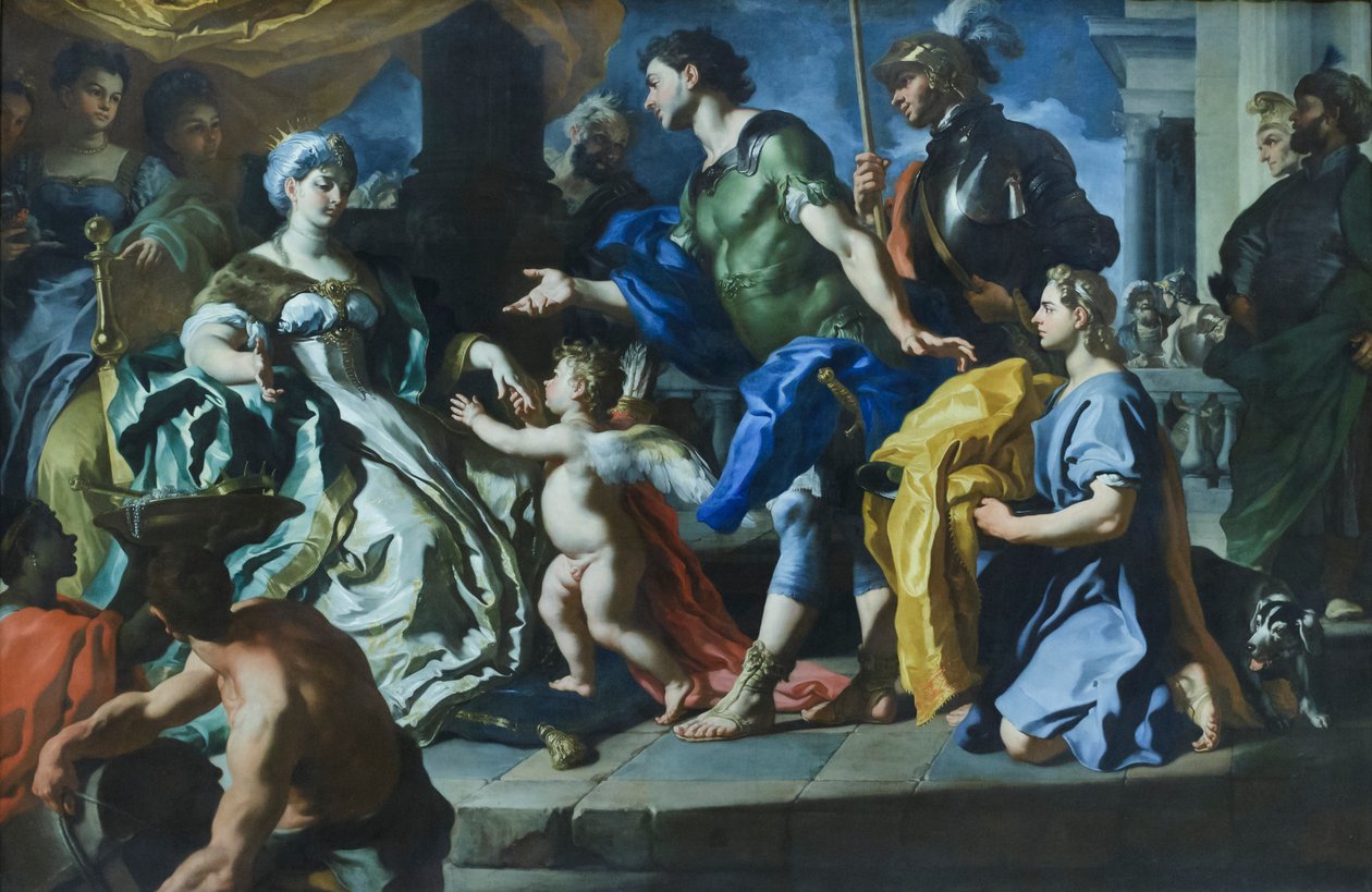 Dido Receiving Aeneas and Cupid Disguised as Ascanius, c.1720s by Francesco Solimena