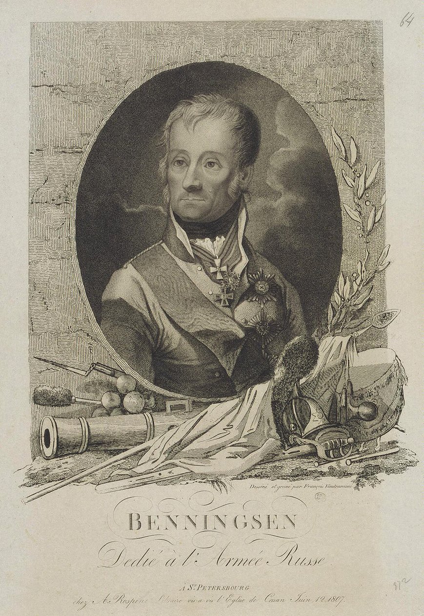 Portrait of Count Levin Leonty August Theophil von Bennigsen, 1807 by Francesco Vendramini