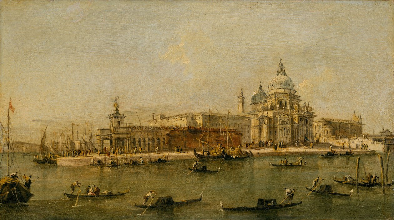 Venice: The Dogana and Santa Maria della Salute by Francesco circle of Guardi