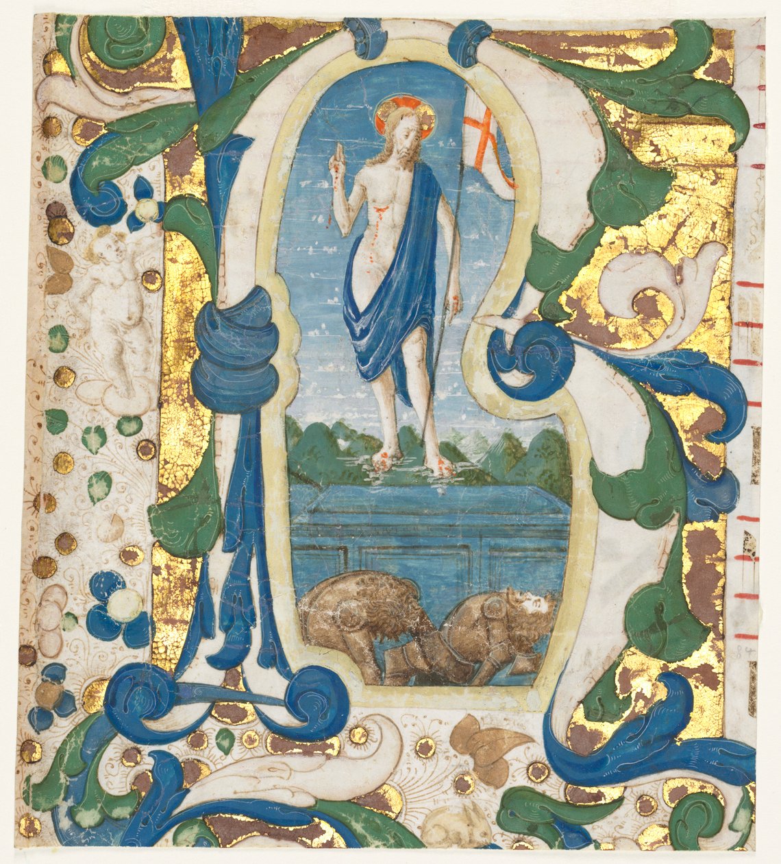 Historiated Initial (R) Excised from an Antiphonary: The Resurrection by Francesco d