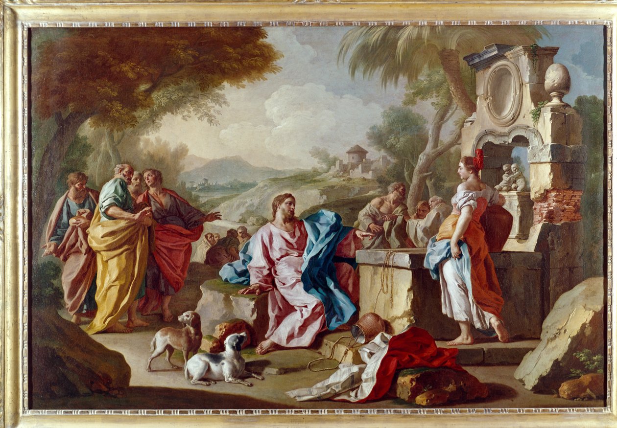 Christ and the Woman of Samaria by Francesco de Mura