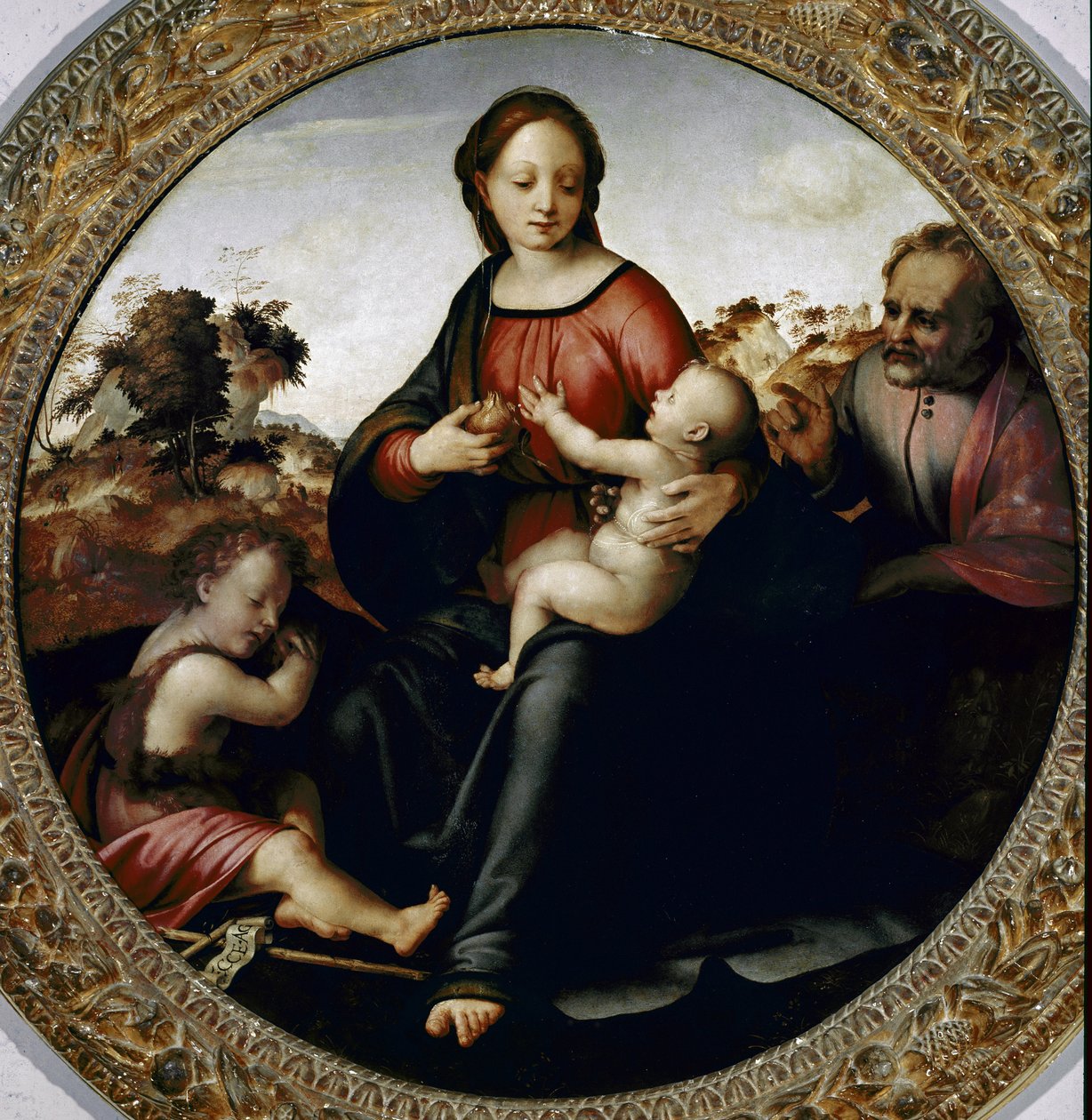Holy Family with the Little St John the Baptist by Francesco di Cristofano Franciabigio