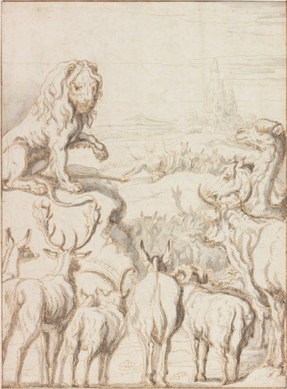 The Lion, King of the Animals by Francis Barlow