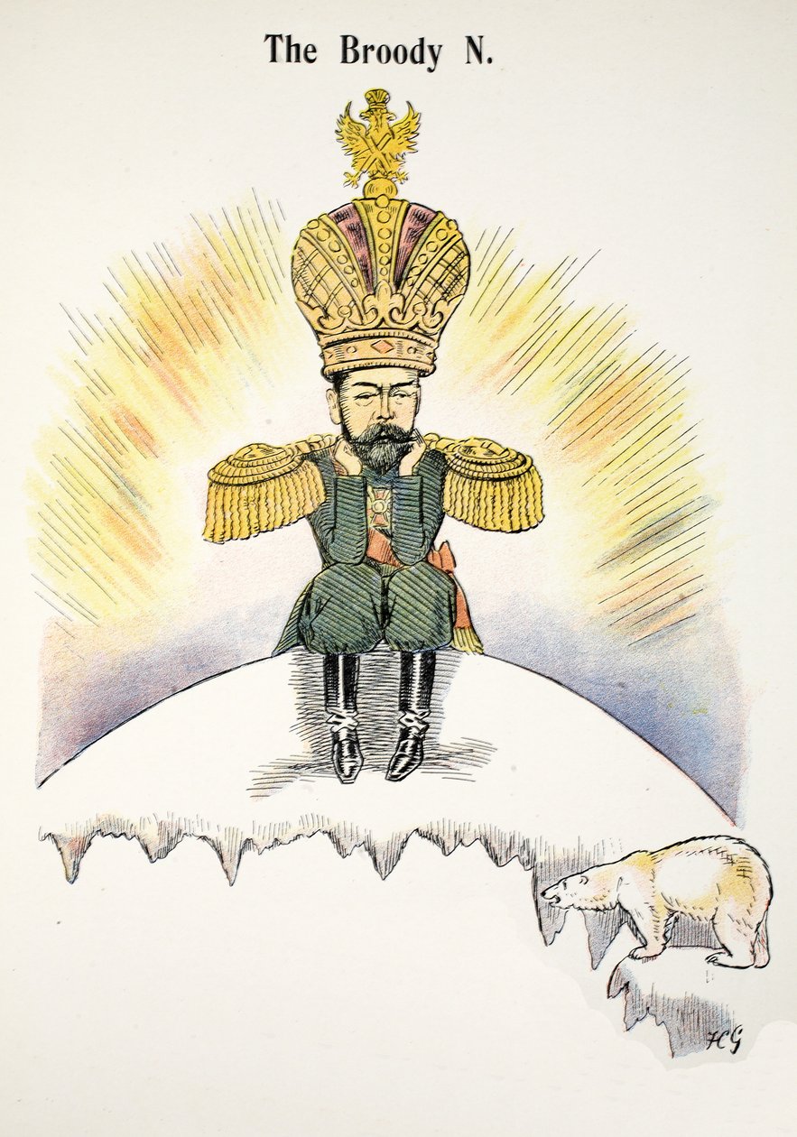 The Broody N, illustration from The Struwwelpeter Alphabet, verse by Harold Begbie by Francis Carruthers Gould