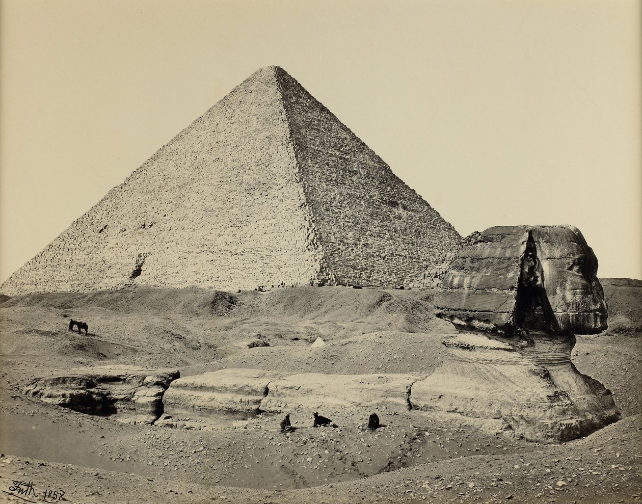 The Great Pyramid and the Great Sphinx, Egypt by Francis Frith