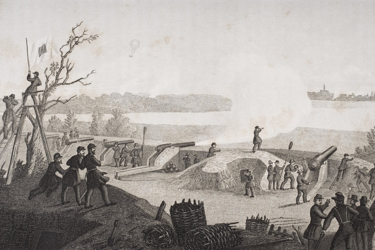 The Siege of Yorktown, Virginia during the American Civil War by Francis Schell