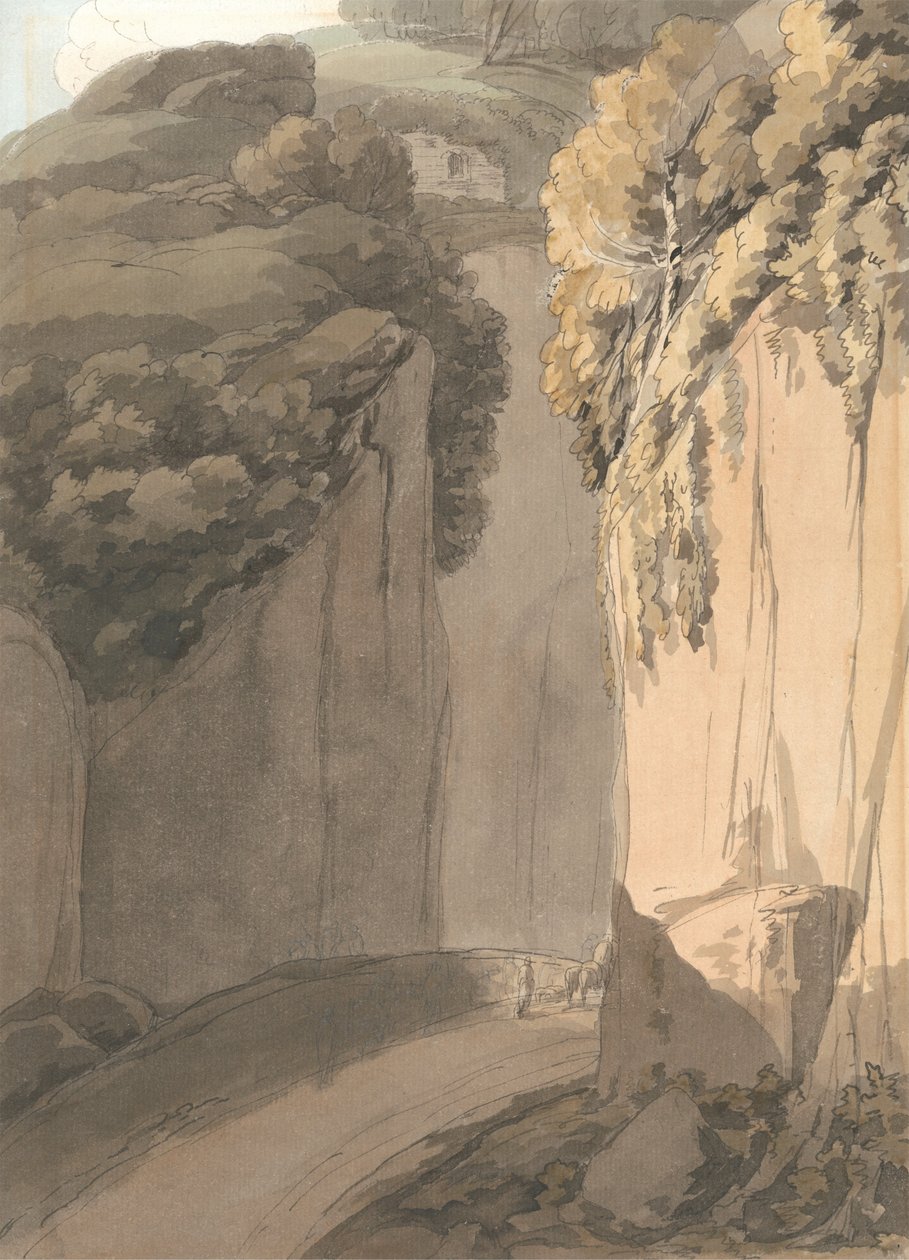 Entrance to the Grotto at Posilippo, Naples by Francis Towne