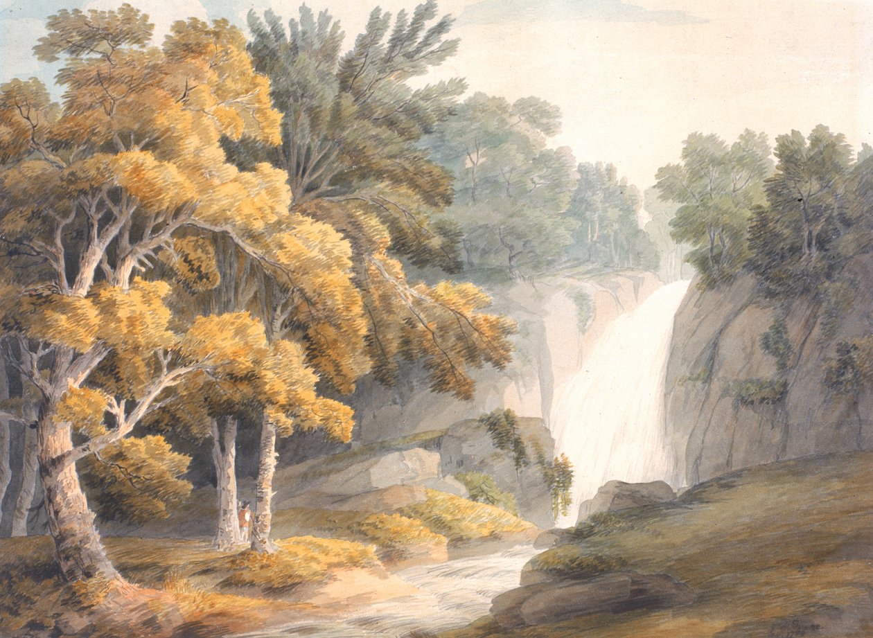 Landscape with Waterfall by Francis Towne