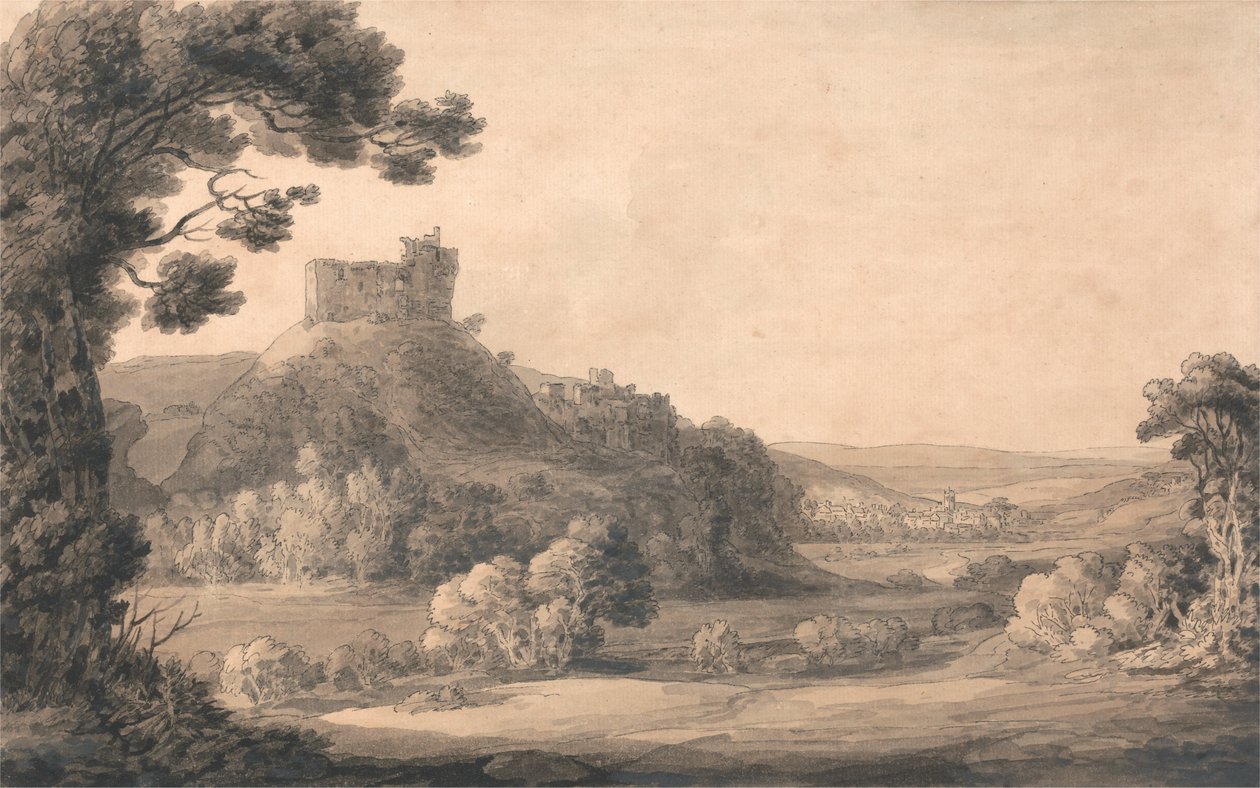 Oakhampton Castle by Francis Towne