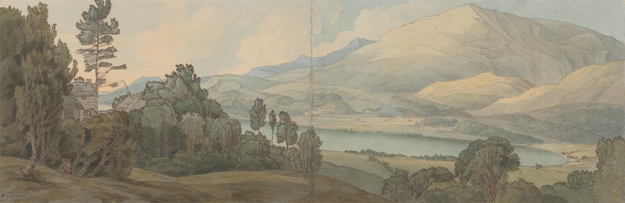 View of Lake Coniston, Lancashire by Francis Towne