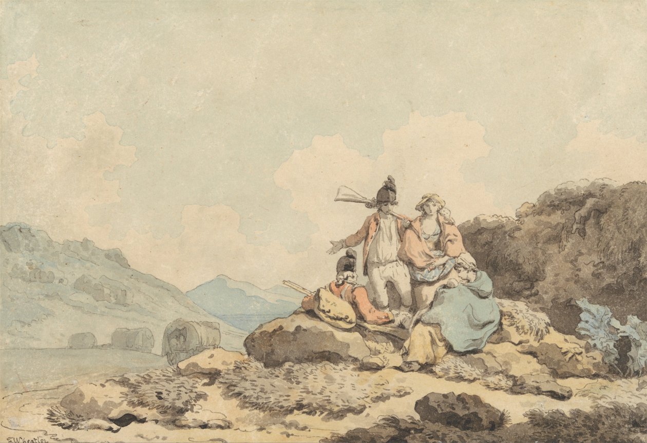 Soldiers and Country Women by Francis Wheatley