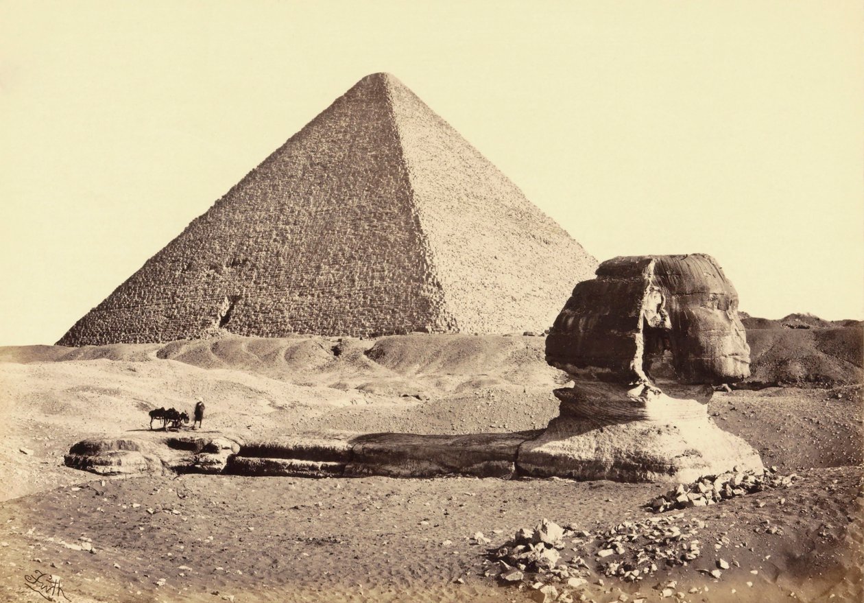Great Pyramid of Giza and Sphinx, Egypt by Francis (after) Frith