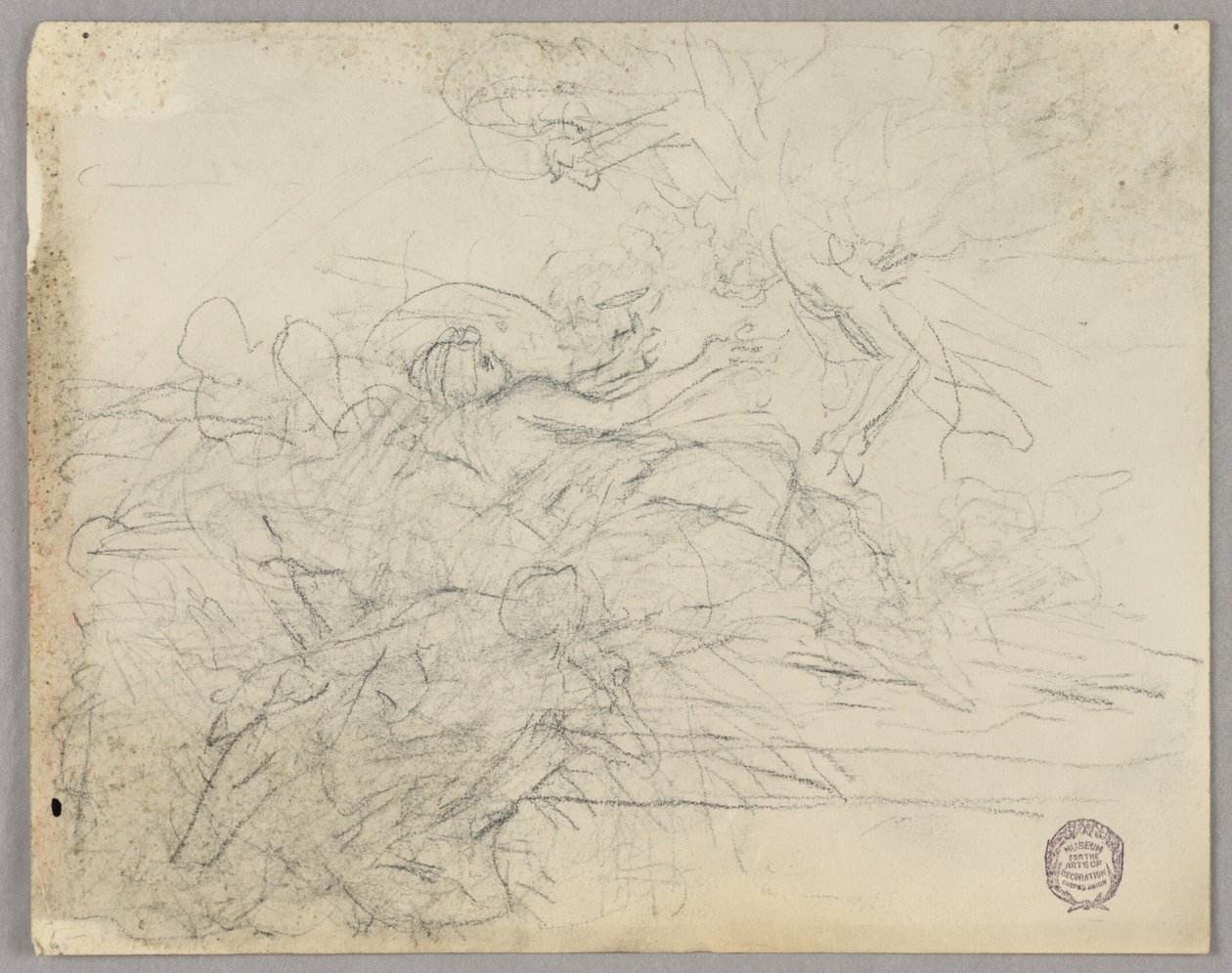 Sketch of Figural Group for Ascension by Francis Augustus Lathrop