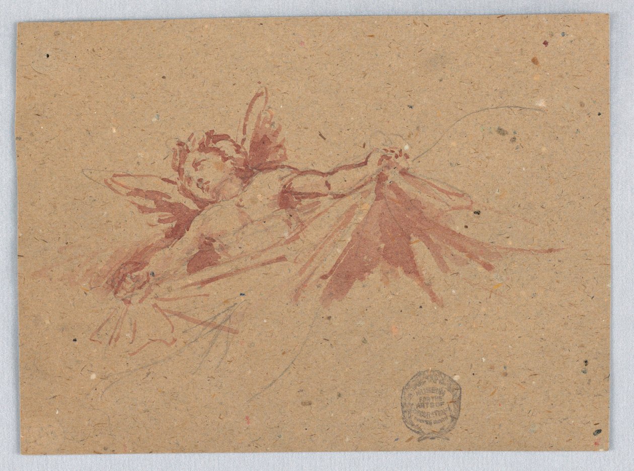 Sketch of Putti with Drapery by Francis Augustus Lathrop