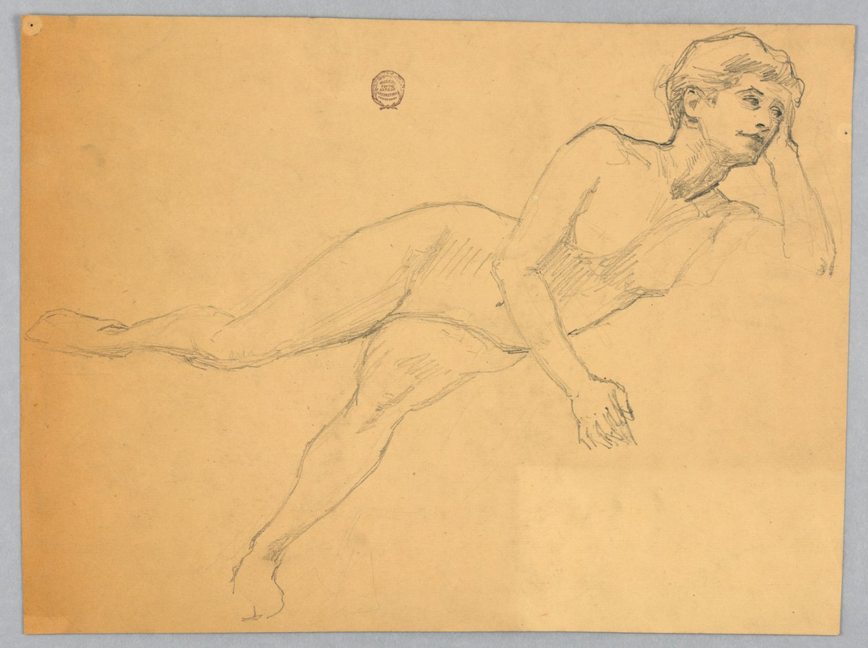 Sketch of a Female Nude by Francis Augustus Lathrop