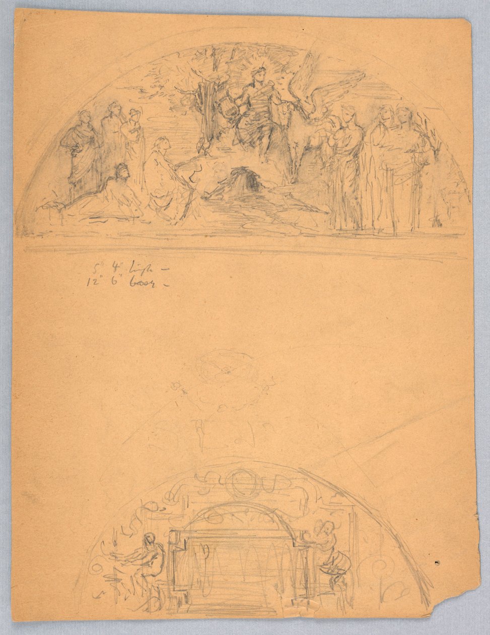 Sketches of Two Lunettes by Francis Augustus Lathrop