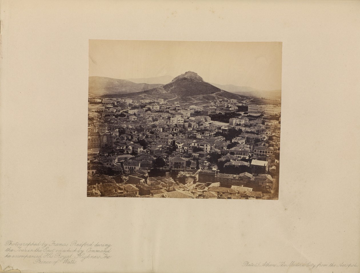 Athens - The Modern City from the Acropolis by Francis Bedford