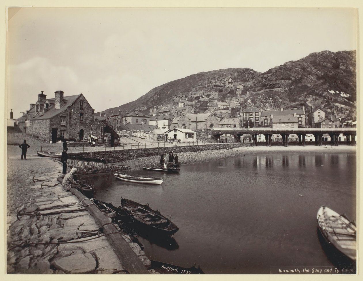 Barmouth, the Quay and Ty Gwyn, 1860-94 by Francis Bedford