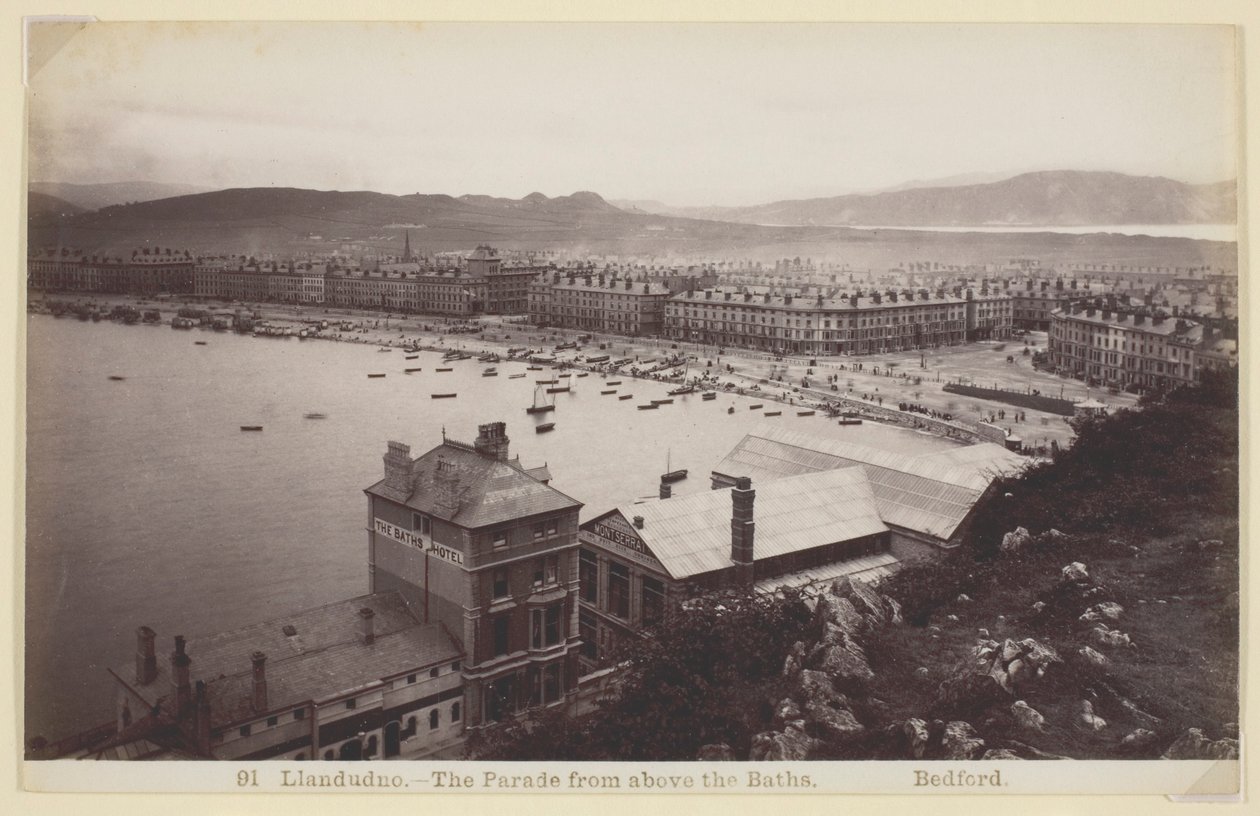 Llandudno-The Parade from Above the Baths by Francis Bedford