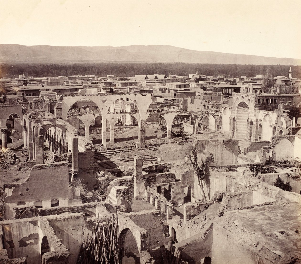Ruins of the Christian Quarter, Showing the Remains of the Greek Church, Damascus by Francis Bedford