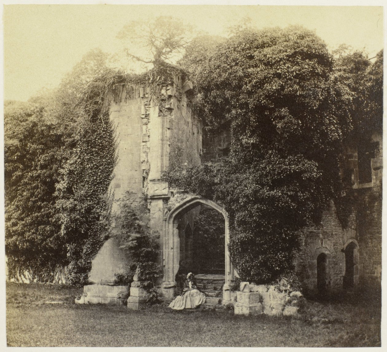 Ruins of Raglan Castle in Monmouthshire by Francis Bedford