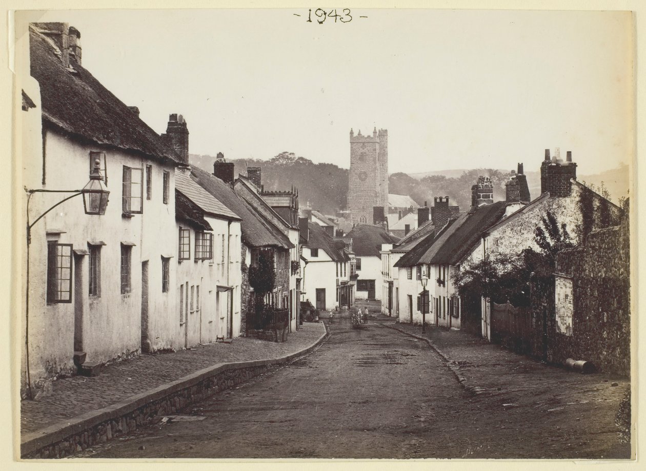 Untitled [thatched cottages and church], 1860-94 by Francis Bedford