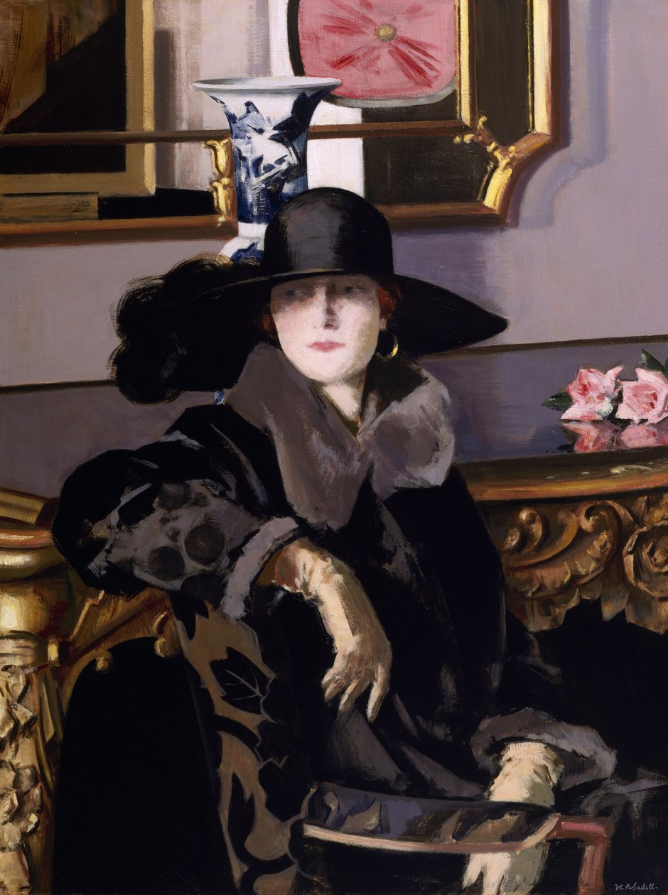 A Lady in Black by Francis Campbell Boileau Cadell
