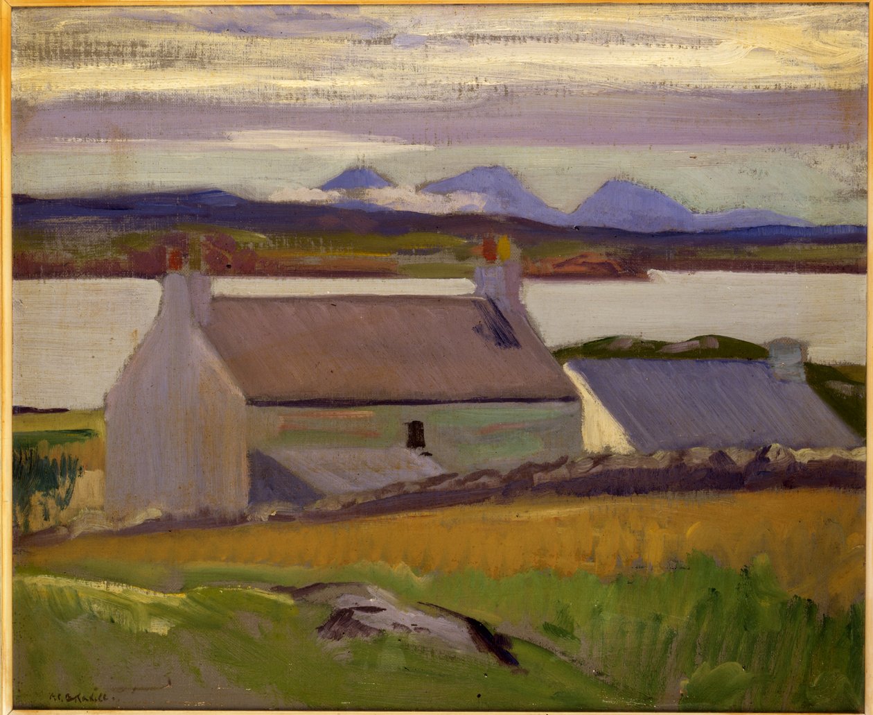 Nightfall, Iona, Paps of Jura beyond by Francis Campbell Boileau Cadell